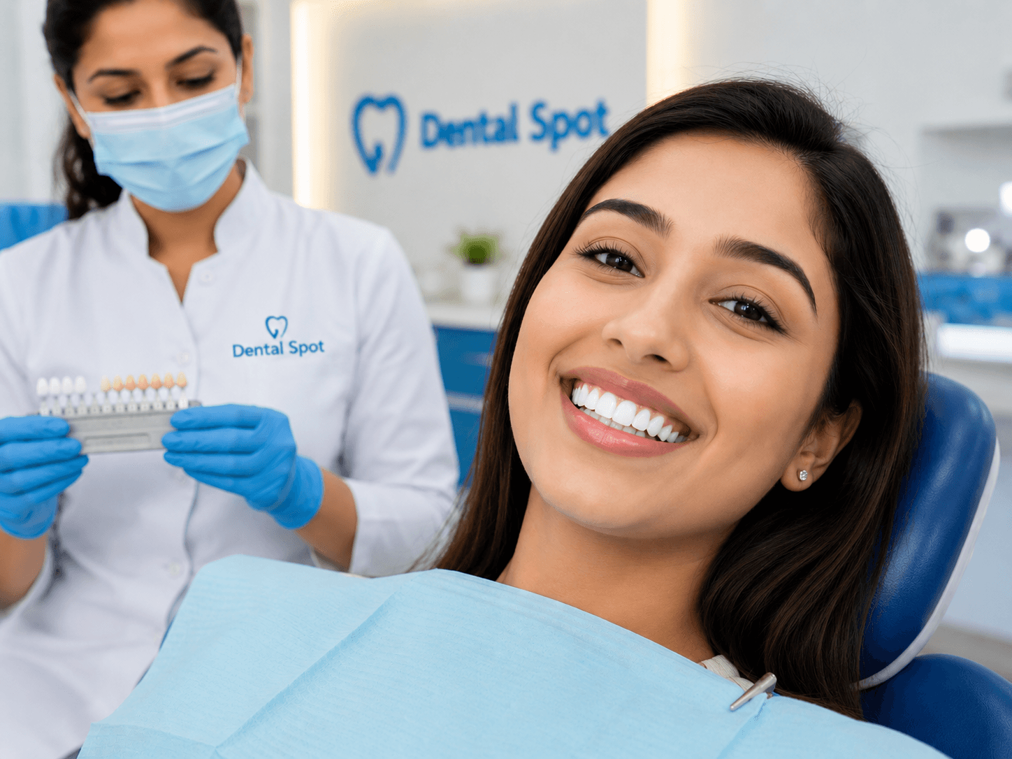 Bright, natural smile after teeth whitening