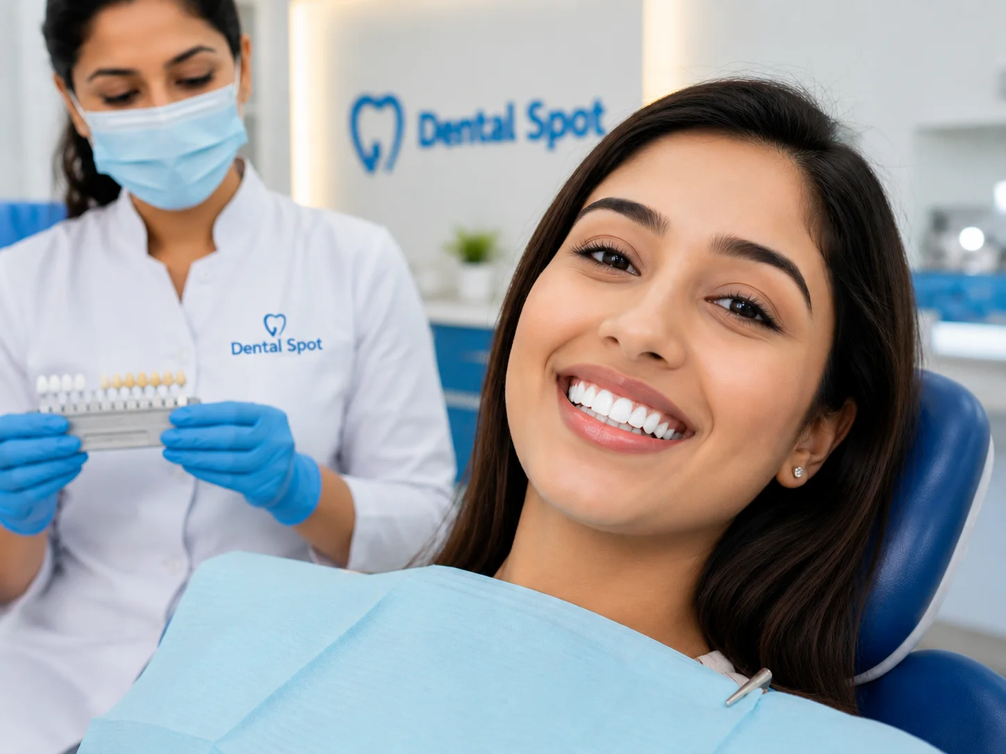Bright, natural smile after professional teeth whitening at Dental Spot Patna